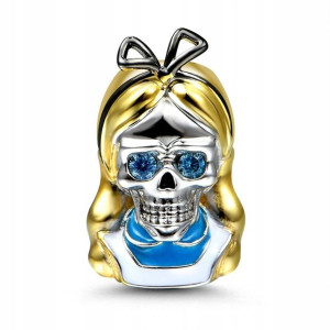 GNOCE - Charms „Yellow Hair Alice Skull”