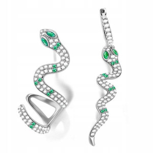 GNOCE - Kolczyki Rebirth Green Snake r. M