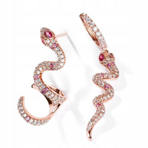 GNOCE - Kolczyki Rebirth Pink Snake r. S