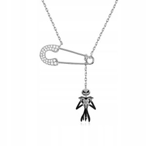 GNOCE - Naszyjnik Jack Skull Safety Pin