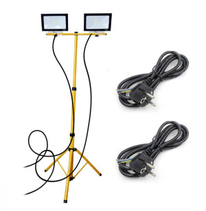 STATYW + 2x naświetlacz 5500lm 50W NEUTRALNA + 2x przewód