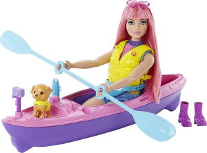 Barbie - Kemping Daisy Lalka + Kajak - Mattel - Hdf75