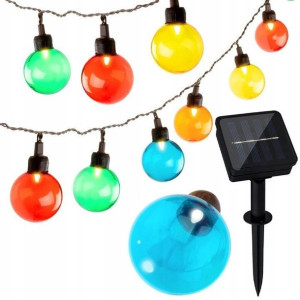 Solarna Girlanda 3,6m Ogrodowa 10x Kulek Led 5cm