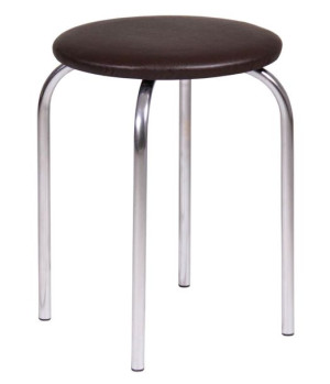 Taboret do kuchni - Chrommy, kuchenny taboret z ekoskórą, nogi chrom.