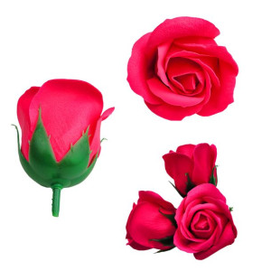 Róże Mydlane Róża Flower Box Ciemny Róż 1 Szt. Kwiaty Prezent Dziewczyny