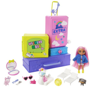 Barbie - Extra Zestaw + Mała Lalka + Zwierzątka - Mattel - Hdy91