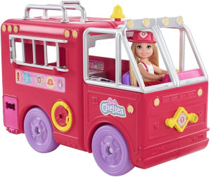 Barbie - Chelsea Wóz Strażacki Zestaw + Lalka - Mattel - Hck73