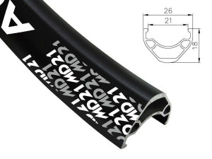 Obręcz mtb ALEXRIMS MD21 26"x32otw. Tubeless Ready H.tarczowy kapslowana cz