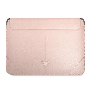 Etui Guess Sleeve GUCS14PSATLP 13/14 cali różowy/pink Saffiano Triangle Log