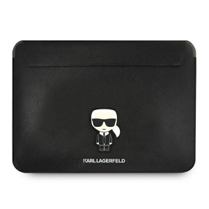 Etui Karl Lagerfeld Sleeve KLCS16PISFBK 16 cali czarny/black Saffiano Ikoni