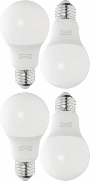 Żarówka led E27 470 lumenów 4 szt IKEA ciepła biel