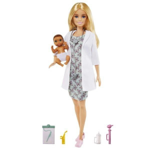 Barbie - Lalka Deluxe - Pediatra Blond Włosy - Gyj98 Gyk01