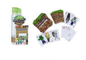 Minecraft Zestaw Butelka Bidon Na Wodę + Karty