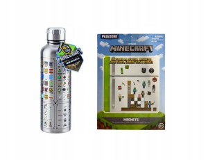 Minecraft Zestaw Butelka Bidon Na Wode + Magnesy
