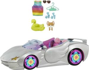 Barbie - Lalka Extra Moda - Kabriolet Gwiazd + Akcesoria - Mattel - Hdj47