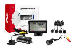 Zestaw czujników parkowania tft01 4,3" z kamerą hd-301-ir 4 sensory czarne