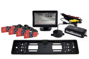 Zestaw czujników tft01 4,3" z kamerą cam-402 led 4 sensory czarne wewnętrzn