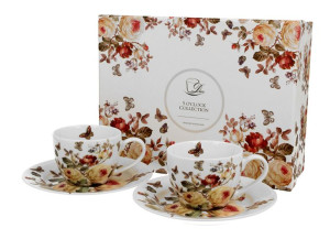 Filiżanki espresso ze spodkami 110 ml komplet 2 szt. ZAHRA