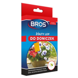 Zestaw 10 żółtych lepów do doniczek Bros