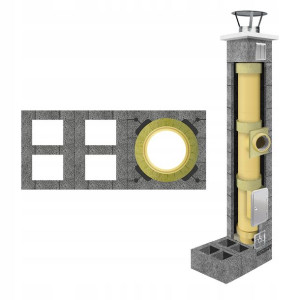 Komin system ceramiczny systemowy fi 200 9m +4W