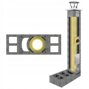 Komin ocieplony system systemowy fi 200 10m +5W