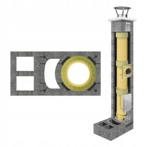 Komin system ceramiczny systemowy fi 200 6m +3W
