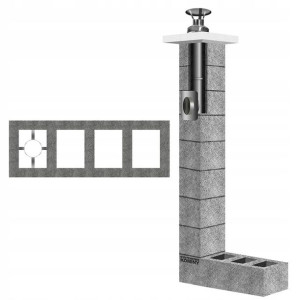 Komin system kominowy do gazu INOX W4 fi 80 14m