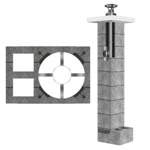 Komin system kominowy do gazu INOX KW2 fi 80 6m