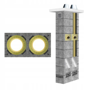 Komin ceramiczny Dual Uniwersal 2K fi 180+180 6m
