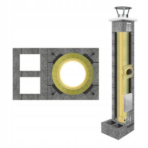 System kominowy ceramiczny K+W2 fi 200 7m UNI