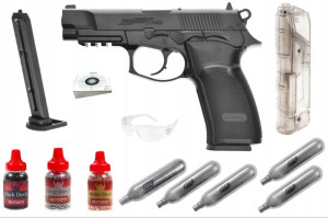 Pistolet Na Gaz Wiatrówka Bardzo Mocny + Akcesoria