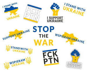 Naklejki Wspieram Ukrainę
