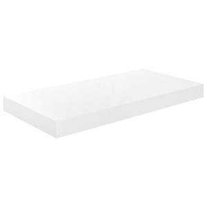 Półka ścienna, wysoki połysk, biała, 50 x 23 x 3,8 cm, MDF