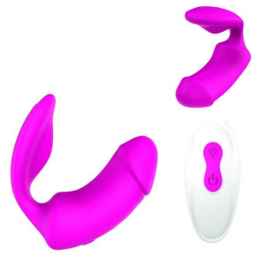 Wibrator Dildo + Stymulator łechtaczki PILOT Duo