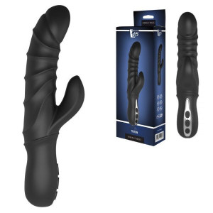 Wibrator 2 silniki G-spot falowany Dildo 23cm