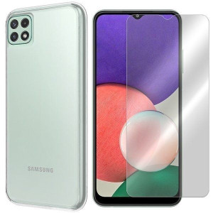 Etui Do Samsung Galaxy A22 5g Obudowa 0.3mm +szkło