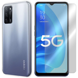 Etui Do Oppo A55 5g Obudowa Case 0.3mm + Szkło 9h