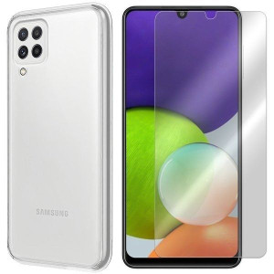 Etui Do Samsung Galaxy A22 Case 0.3mm + Szkło 9h