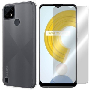 Etui Do Realme C21 Pokrowiec Obudowa 0.3mm + Szkło