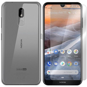 Etui Do Nokia 3.2 Pokrowiec Case Tył 0.3mm + Szkło