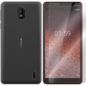 Etui Do Nokia 1 Plus Pokrowiec Case 0.3mm + Szkło
