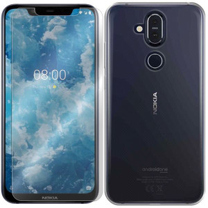Etui Do Nokia 8.1 2018 Pokrowiec Case 0.3mm +szkło