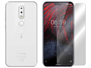 Nokia X6 2018 Etui Pokrowiec Obudowa 0.3mm + Szkło