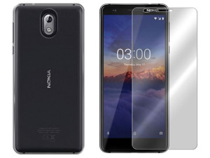 Nokia 3.1 2018 Etui Pokrowiec Case 0.3mm + Szkło