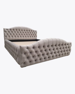 Łóżko Sypialniane Chesterfield Z Kryształkami 160x200