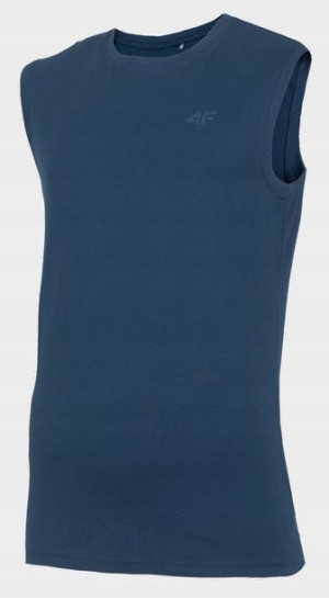 Koszulka męska 4F bezrękawnik H4L22 TSM350 denim