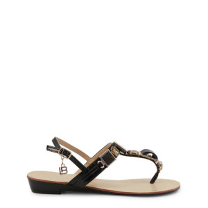 Klapki Laura Biagiotti 1 czarne buty 6339