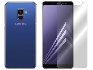 Sam Galaxy A8 Plus 2018 A730 Etui Case 0.3mm Szkło
