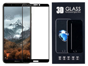 Huawei Y7 Prime 2018 Szkło 3d 9h Czarne Cały Ekran