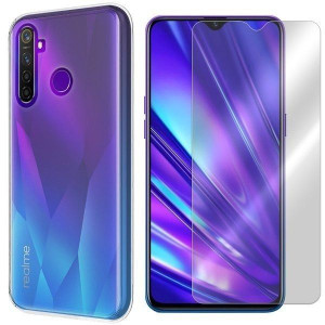 Etui Do Realme 5 Pro Pokrowiec Case 0.3mm + Szkło